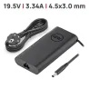 CARICABATTERIE PER COMPUTER PORTATILE DELL 19,5 V 3,34 A 65 W 4,5X3,0 MM