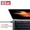 CARGADOR MULTIVOLTAJE 5-20V 3.25A 65W TIPO C NEGRO PARA PORTÁTILES DELL MAC LENOVO HP