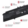 BATERIA PARA PORTÁTIL TOSHIBA DYNABOOK PORTEGE X40-J-150 PS0011UA1BRS