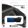 KINGSTON DATATRAVELER EXODIA M MÉMOIRE FLASH USB 64GB 3.2 GEN 1 DTXM/64GB - AVEC COUVERCLE AMOVIBLE (NOIR + BLEU)