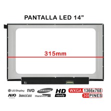 PANTALLA LED DE 14" PARA PORTÁTIL B140XTN07.2 B140XTN07.2 HW1A NT140WHM-N44 V8.0 315MM