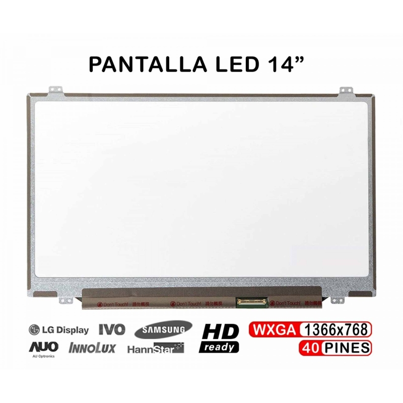 ECRÃ LED DE 14" PARA PORTATIL LP140WH8 (TP) (E1)