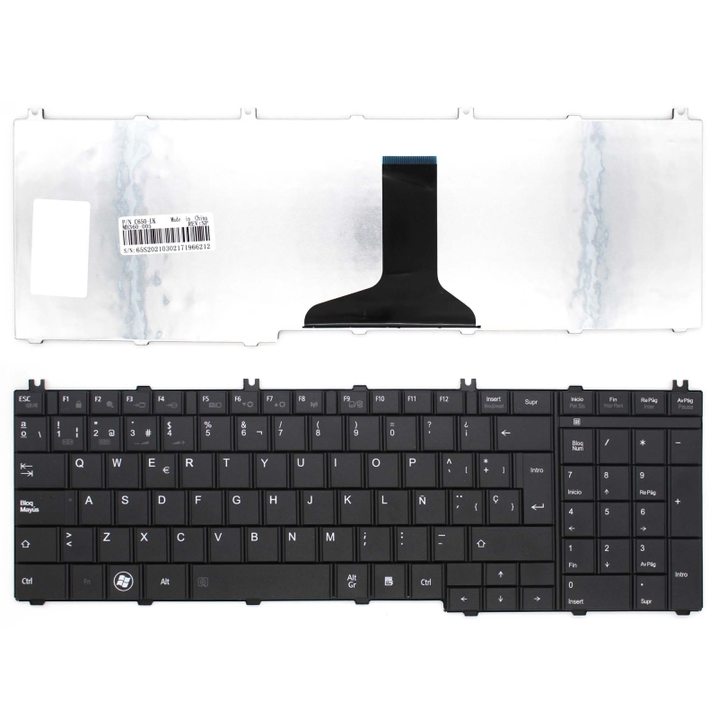 Tastiera Toshiba C660D, tastiera per laptop Toshiba C665, PK130CK3A04