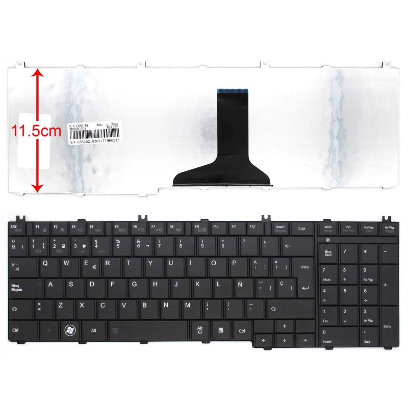 Tastiera Toshiba C660D, tastiera per laptop Toshiba C665, PK130CK3A04