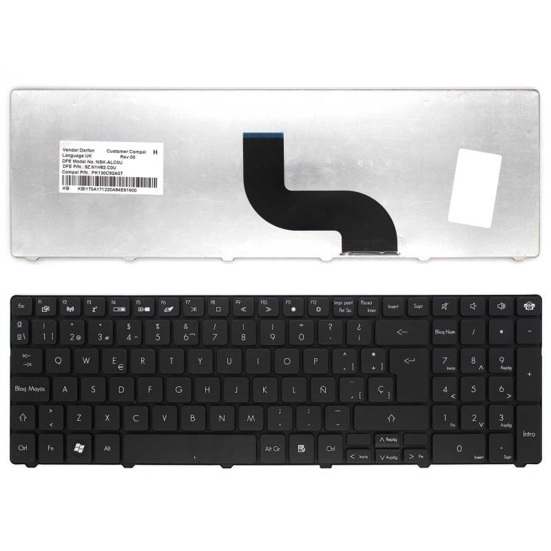 TECLADO PARA PORTÁTIL PACKARD BELL EASYNOTE MP-09G36E0-6982 PK130QG1A18