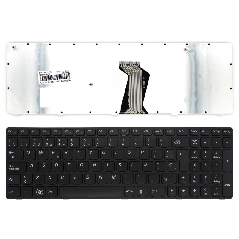 TECLADO PARA PORTÁTIL LENOVO IDEAPAD B590 B590A B590G 25209755 NSK-B5RSW MP-10A36E0-6861
