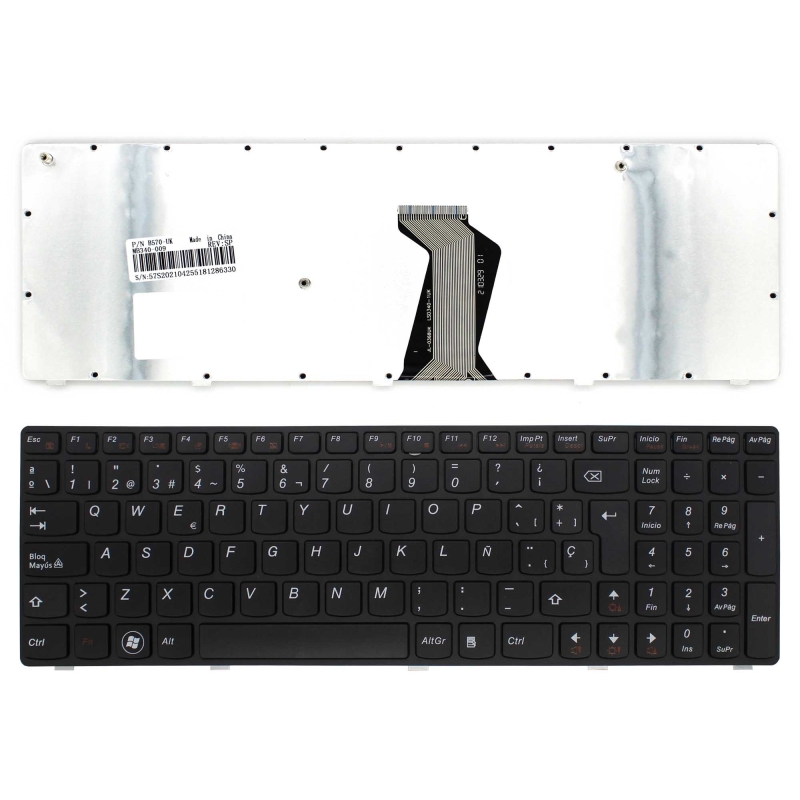 TECLADO PARA PORTATIL LENOVO IDEAPAD B590 B590A B590G 25209755 NSK-B5RSW MP-10A36E0-6861