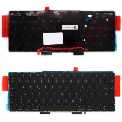 TECLADO RETROILUMINADO PARA PORTÁTIL APPLE MACBOOK PRO 13.3" A1708 NEGRO