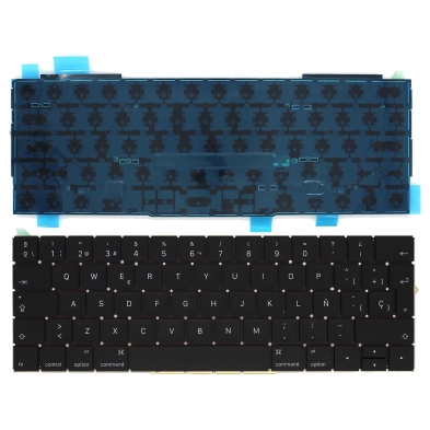 TECLADO RETROILUMINADO PARA PORTÁTIL APPLE MACBOOK PRO 13.3" A1706 NEGRO