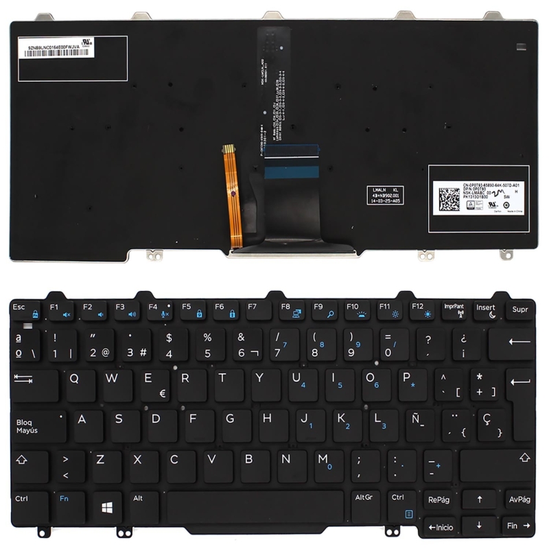 TECLADO PARA PORTÁTIL DELL LATITUDE E7250 RETROILUMINADO ESPAÑOL