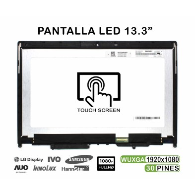PANTALLA COMPLETA DE 13.3" PARA PORTÁTIL LENOVO THINKPAD X380 YOGA 20LH FHD 02DA168