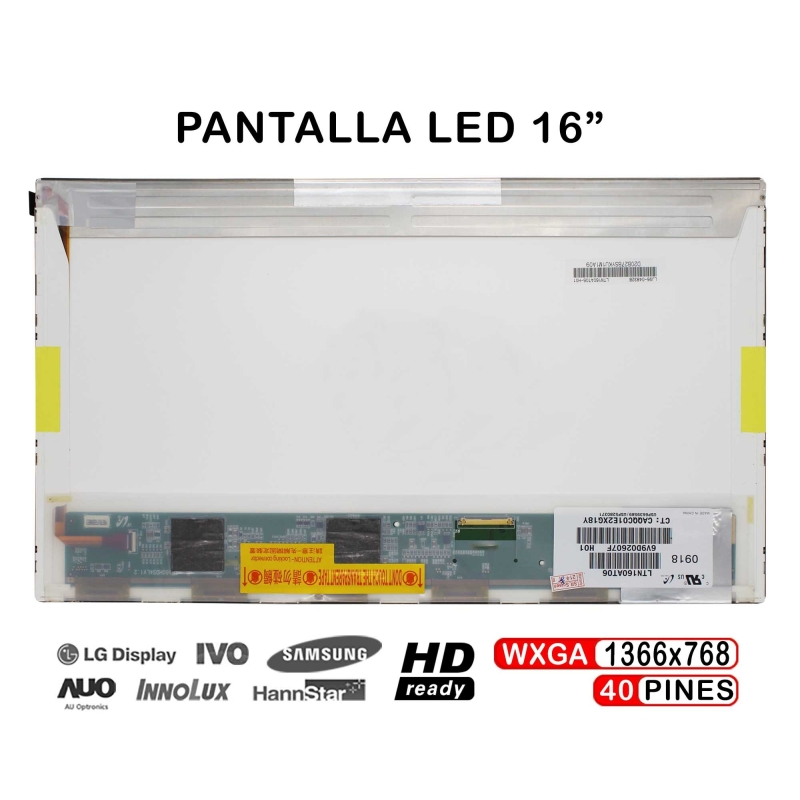 PANTALLA PORTATIL ASUS N61 N61VG N61JV N52JV N61JV 16 PULGADAS