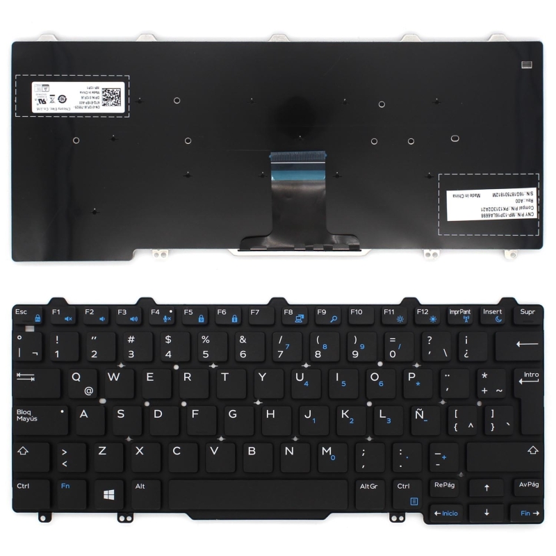 TECLADO PARA PORTATIL DELL LATITUDE E7250 E7270 E5270 LATINO