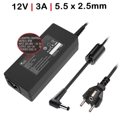 CARGADOR PARA MONITOR 12V 3A 5.5 X 2.5MM 36W