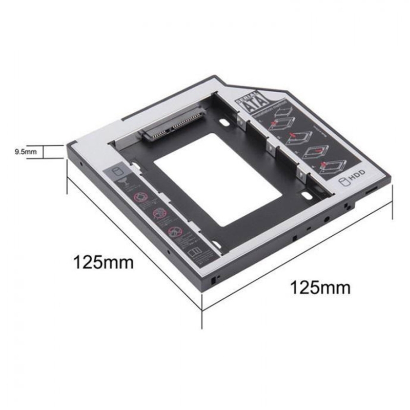 Supporto per custodia per disco rigido Caddy CD DVD 2.5 2nd 9mm universale