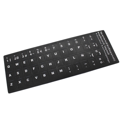 PEGATINA PARA CONVERTIR TECLADO EN IDIOMA CASTELLANO NEGRO