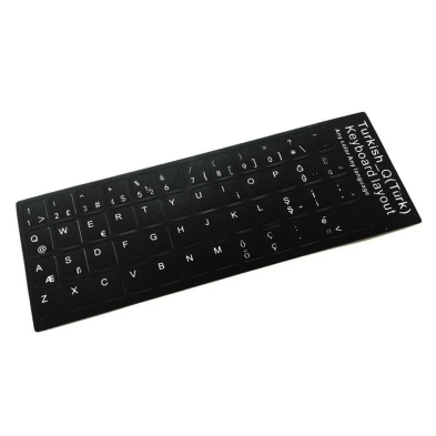 Acquista l'adesivo converti la tastiera turca in colore nero