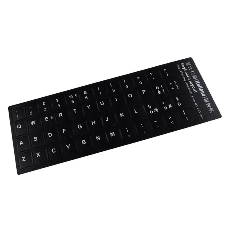 PEGATINA PARA CONVERTIR TECLADO EN IDIOMA ITALIANO NEGRO