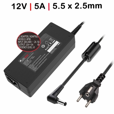 CARGADOR 12V 5A 60W 5.5x2.5 MM