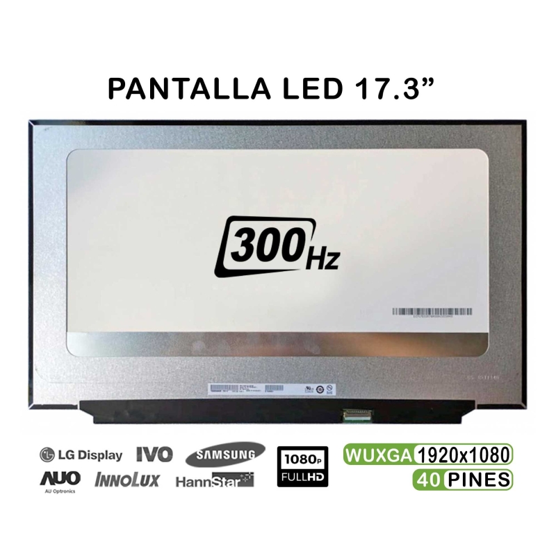 ECRÃ LED DE 17.3" PARA PORTATIL B173HAN05.1 300HZ FHD 40 PINES