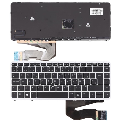 TECLADO PARA PORTÁTIL HP ELITEBOOK 840 G1 850 G1 MARCO PLATA