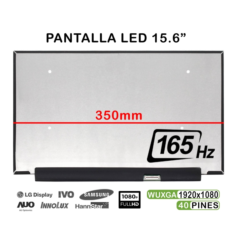 ECRÃ LED DE 15.6" PARA PORTÁTIL NV156FHM-NY8 FHD 165HZ 350MM 40 PINES