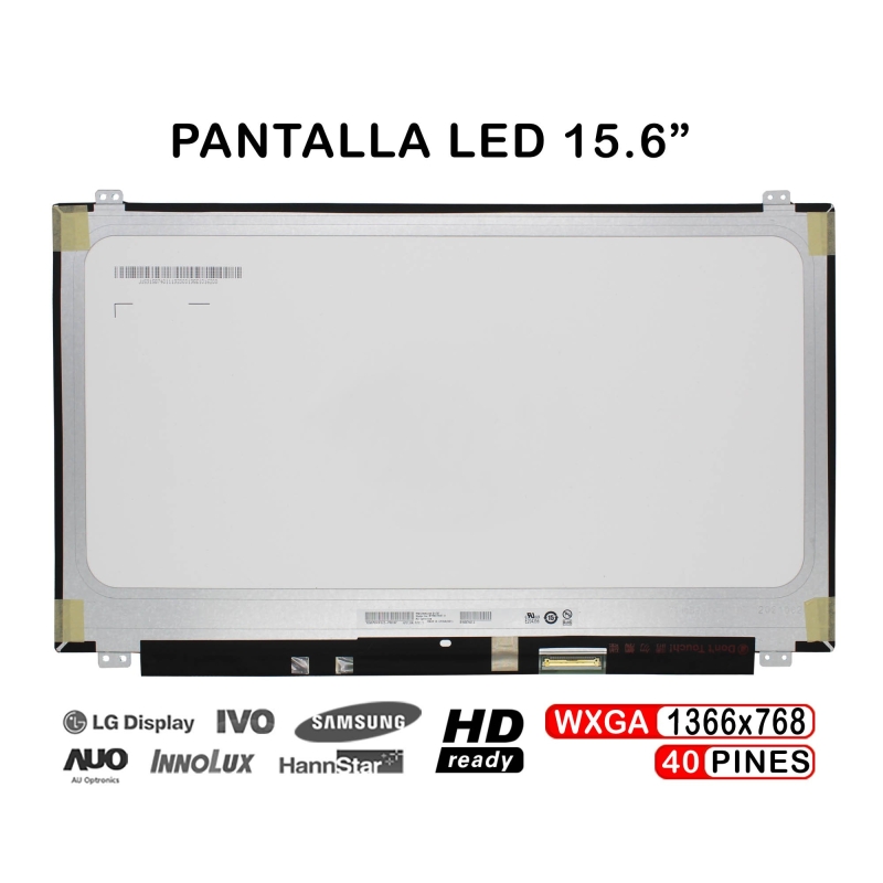 ECRÃ LED DE 15.6" PARA PORTATIL B156XTN07.0 H/W:HA F/W:1