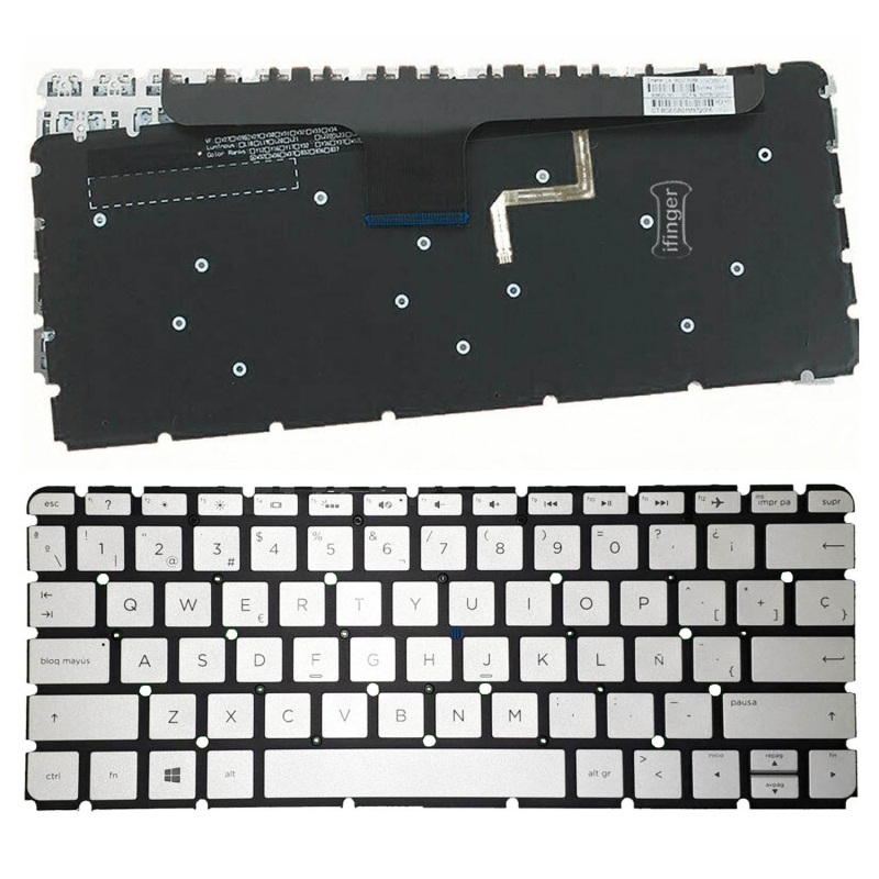 TECLADO PARA PORTATIL HP ENVY 13-AB008UR 13-AB009NA 13-AB009NS PRATA