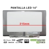 ECRÃ LED DE 14" PARA PORTATIL NT140FHM-N44 V8.0, SD10R41284 30 PIN 315MM