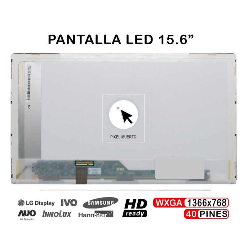 ECRÃ LED DE 15.6" PARA PORTATIL LP156WH2 LP156WH4 LTN156AT02 B156WX02 V.2