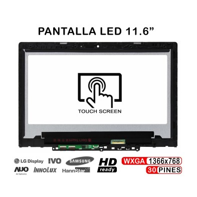 PANTALLA LED TÁCTIL CON MARCO DE 11.6" PARA PORTÁTIL LENOVO WINBOOK 300E 2ND GEN 5D10T45069