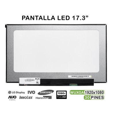PANTALLA LED DE 17.3" PARA PORTÁTIL NV173FHM-N49 NV173FHM-N46 FHD 30 PINES IPS