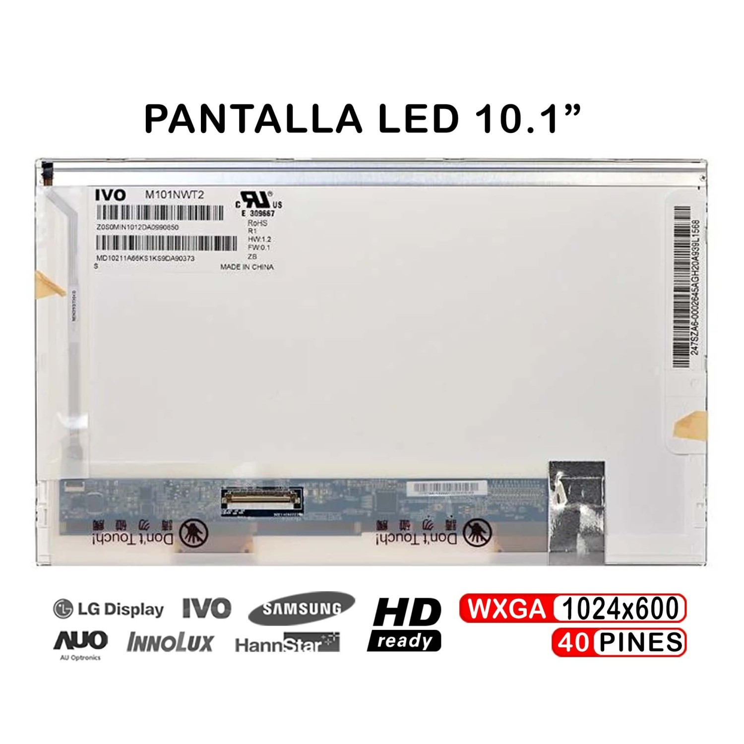 PANTALLA PORTÁTIL LP101WSA(TL)(B1)  B101AW03 V.1
