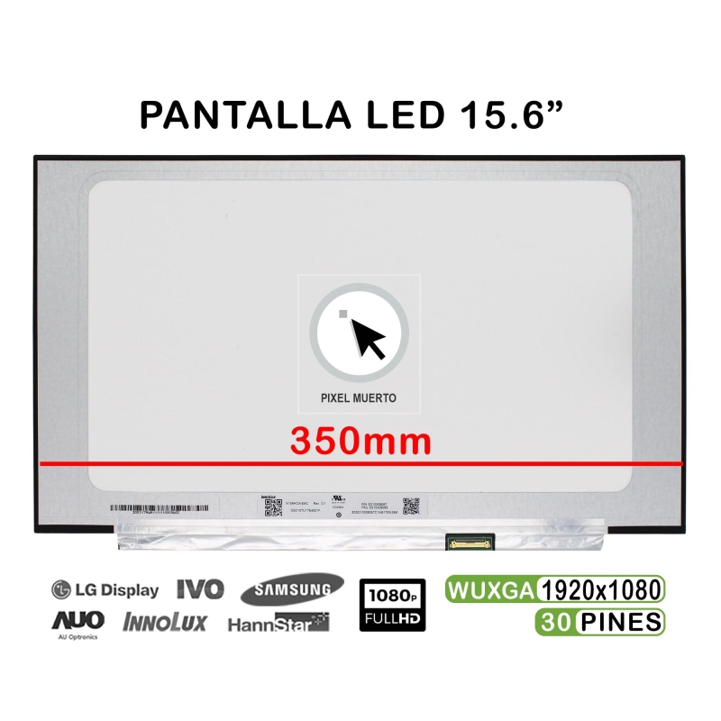 Schermo LED 15.6" per laptop N156HCA-EN1 - N156HCA-EAA REV.C1
