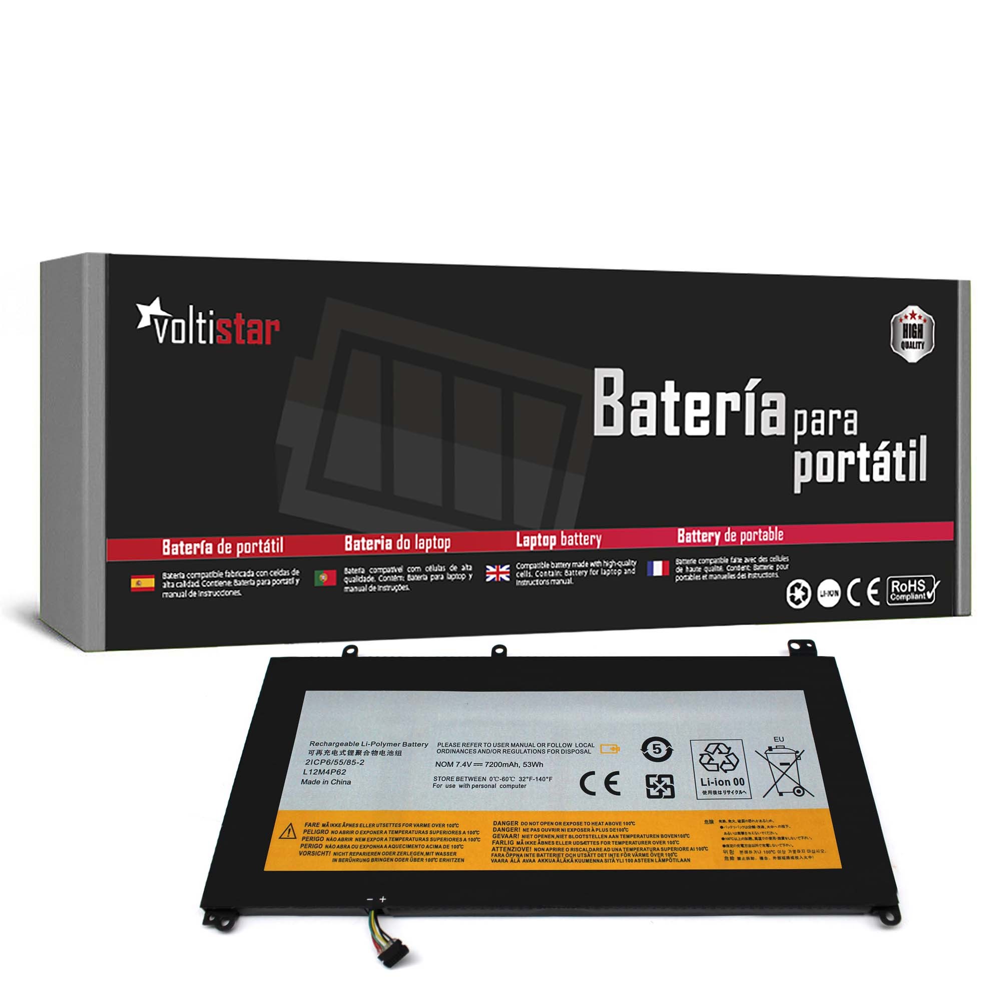 Bateria para Portátil LENOVO IDEAPAD U430 U530 U530-20289 TÁTIL L12M4P62 L12L4P62