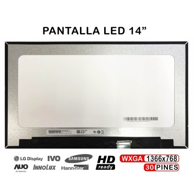 PANTALLA LED DE 14" PARA PORTÁTIL NT140WHM-N45 30 PINES