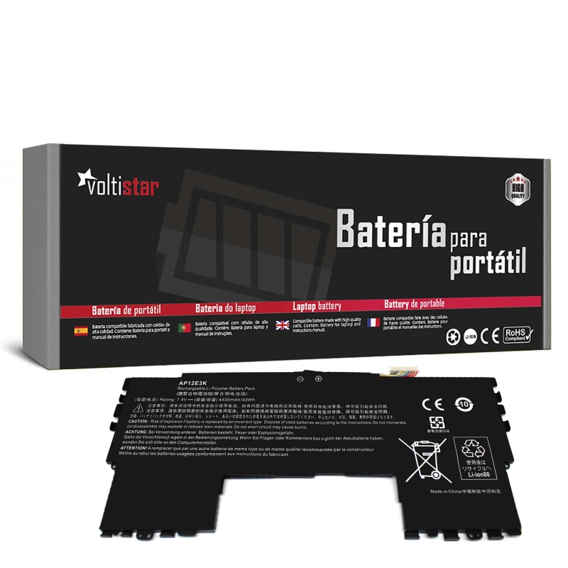 BATERIA PARA PORTÁTIL ACER ASPIRE S7 S7-191 ULTRABOOK SERIE AP12E3K