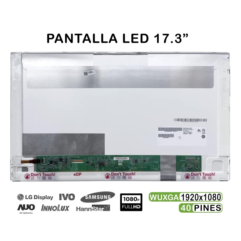 ECRÃ LED DE 17.3" N173HGE-L11 N173HGE-L21 REV. C1 DELL HC9GK ASUS G75VW