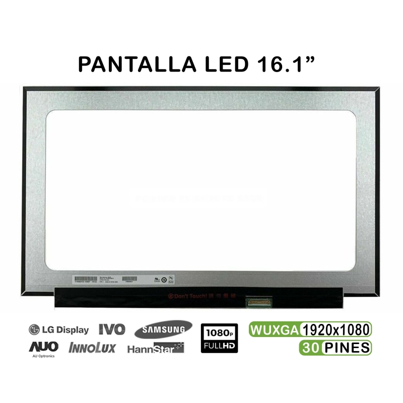 ECRÃ LED DE 16.1" PARA PORTATIL NV161FHM-N41 FHD 30 PINES