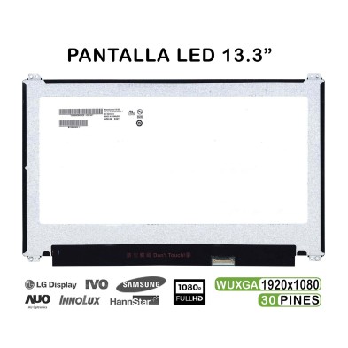 PANTALLA LED DE 13.3" PARA PORTÁTIL ACER ASPIRE S13 S5-371 B133HAN04.1 B133HAN04.3 FHD 30 PINES