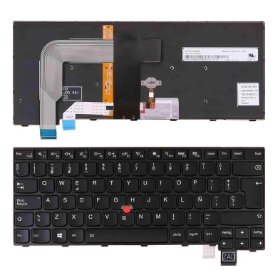 TECLADO RETROILUMINADO PARA PORTÁTIL LENOVO THINKPAD T460S MARCO NEGRO