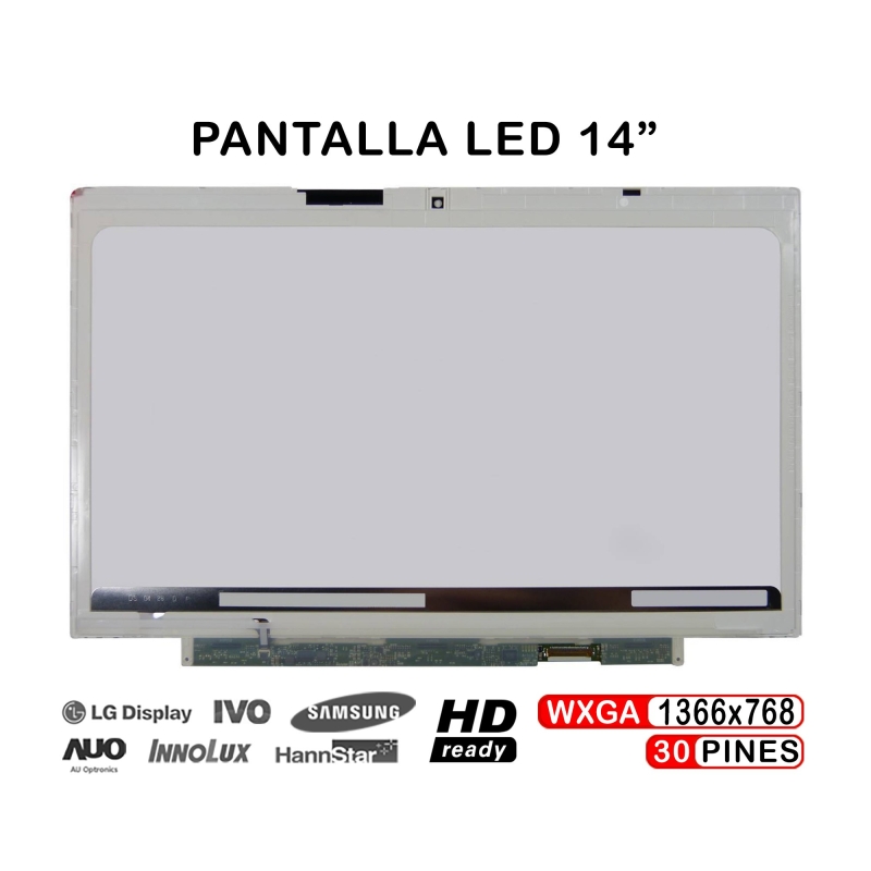 PANTALLA LED DE 14" PARA PORTÁTIL FUJITSU LIFEBOOK U772 SERIES LP140WH6-TSA2 LP140WH6-TSA3