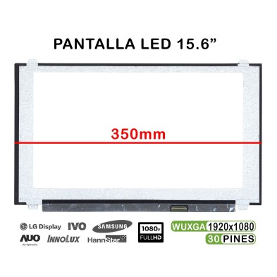 PANTALLA LED DE 15.6" PARA PORTÁTIL B156HAN04.1 HW3A FHD 30 PINES 350MM