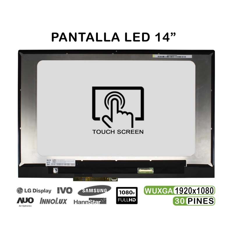 PANTALLA LED TÁCTIL DE 14" PARA PORTÁTIL LENOVO YOGA 530-14IKB 81EK