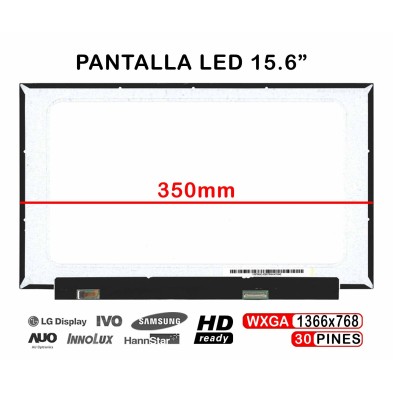PANTALLA LED DE 15.6" PARA PORTÁTIL N156BGA-EA3 REV.C5 350MM 30 PINES