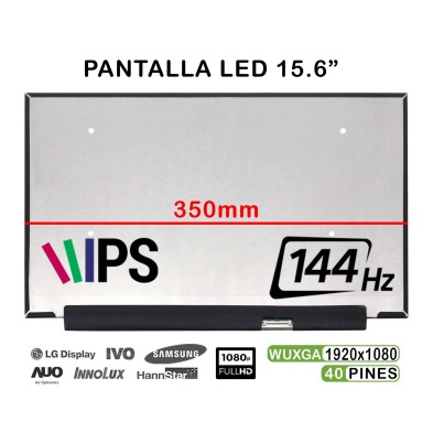 PANTALLA LED DE 15.6" PARA PORTÁTIL N156HRA-EA1 REV.C1 FHD IPS 144HZ 350MM 40 PINES