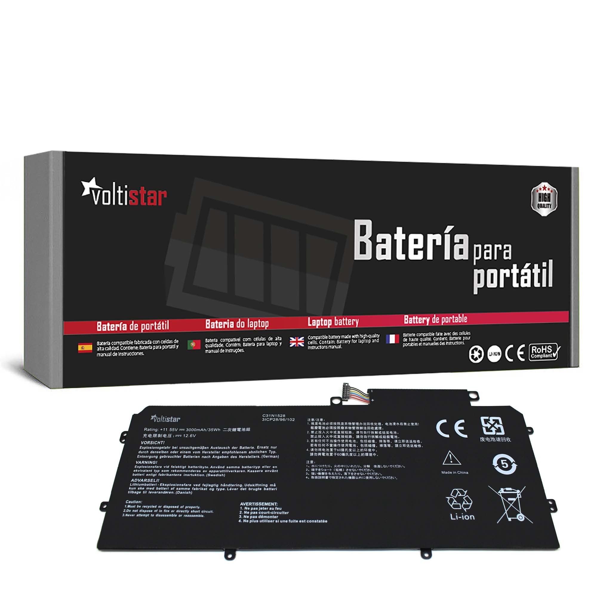Bateria para Portátil ASUS ZENBOOK FLIP UX360 UX360C UX360CA C31N1528