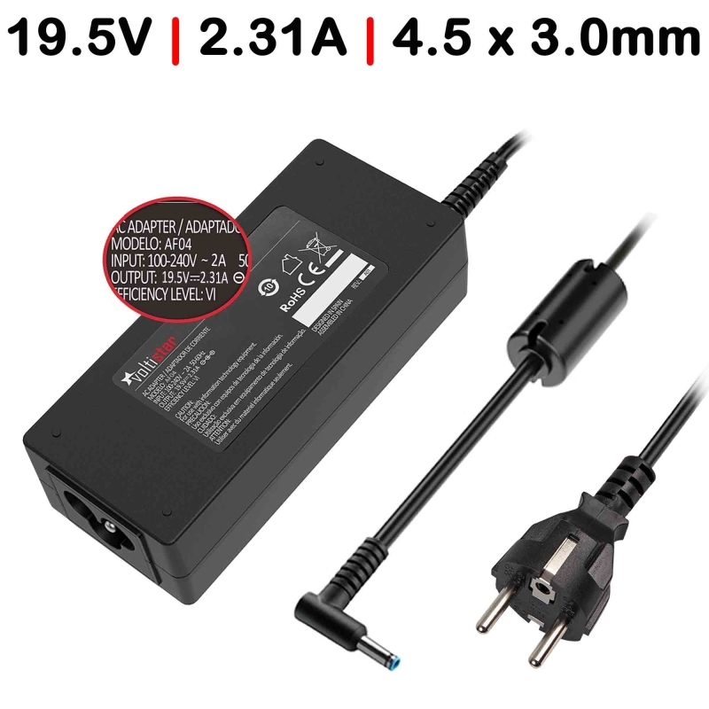 CARGADOR PARA HP| 19.5V / 2.31A | 4.5 x 3.0mm | 45W