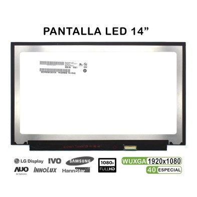 PANTALLA LED TÁCTIL DE 14" PARA PORTÁTIL B140HAK02.3 HW0A FW1