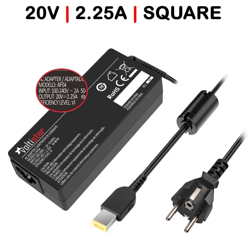 Cargador Portatil Compatible Lenovo 20V 2,25A 45W 4,0 x 1,7mm